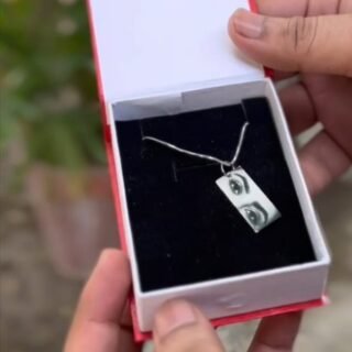 Customized Eyes Engraved Necklace Personalize Your Eyes Picture on Locket with Name Engraving Stylish Necklace for Boys and Girls Gift Box Included
